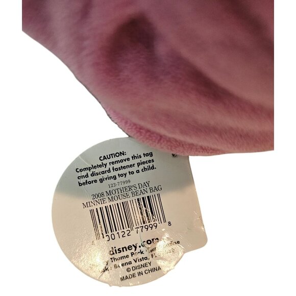 Disney Parks Walt Disney World Minnie Mouse Plush Happy Mothers Day 2008 10" Tag - Picture 5 of 9